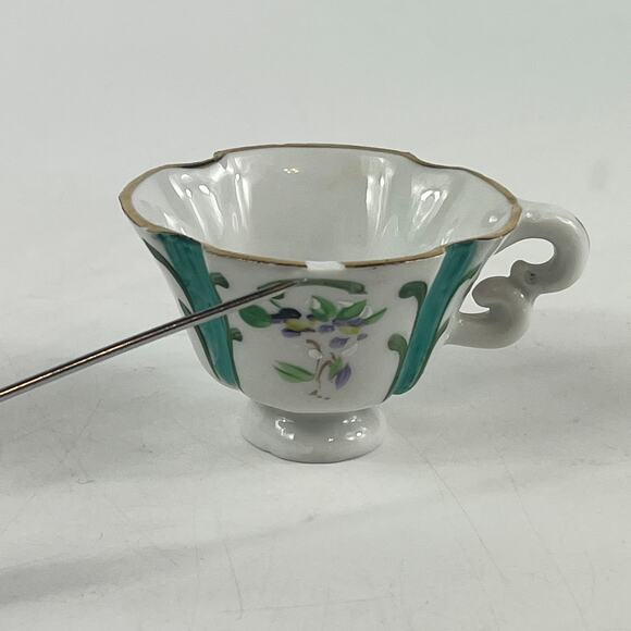 Armando Grave Portugal Demitasse Cup Saucer Hand Painted Floral AG Pintado à Mão - Picture 15 of 16